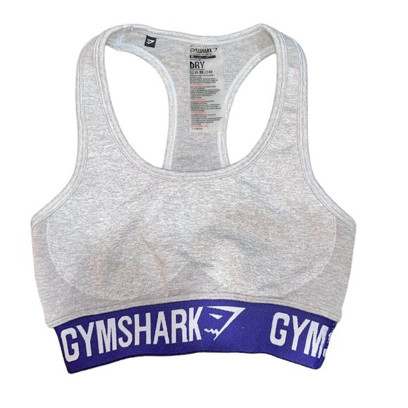 Women's GymShark Flex Sports Bra Grey Size‎ X Small - Picture 1 of 3